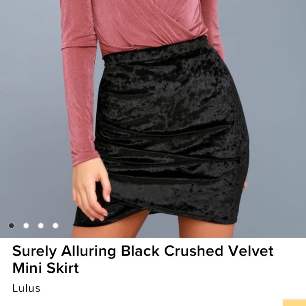 Lulu’s Velvet Mini Skirt